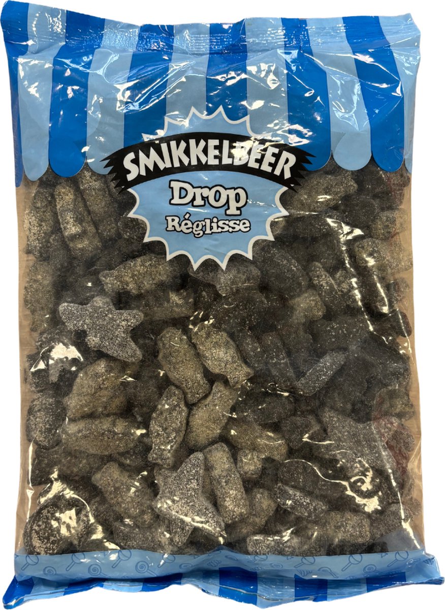 Smikkelbeer - Gezouten Dropmix - 1 Kilo XL Zak - Snoep - Snoepjes - Drop - Mix - Zoute - Zout