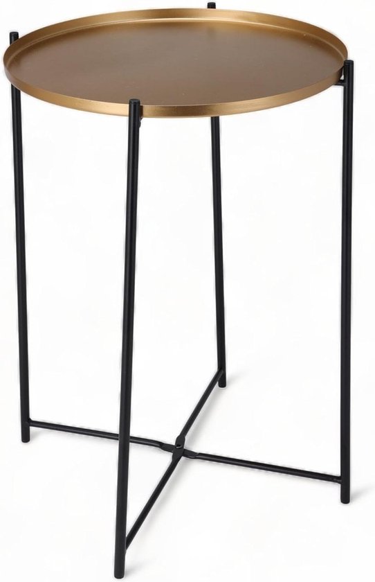 ML-Design bijzettafel rond 45,5 x H52,5 cm, zwart, gemaakt
