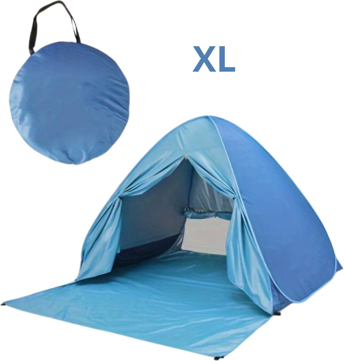 Nivard Strandparaplu - Extra Sterke Parasol - Winddicht Paraplu - Strand - Outdoor - UV Bescherming - Blauw XL