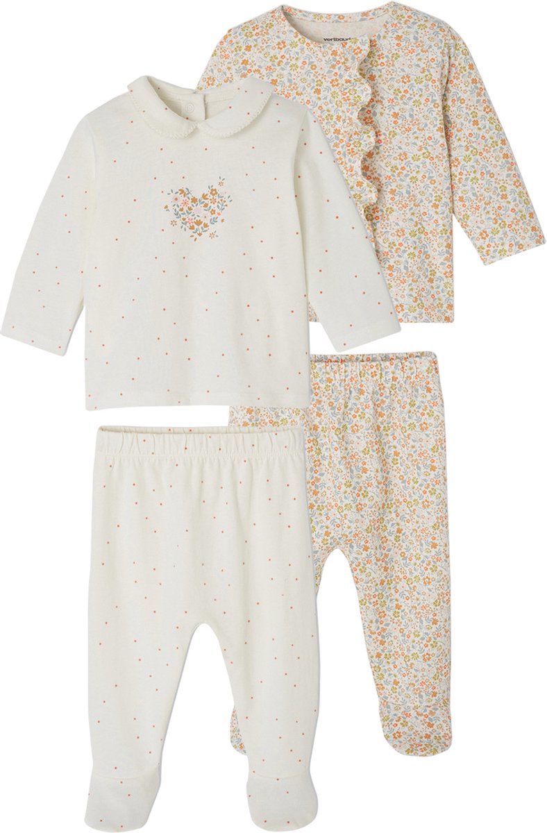 Vertbaudet Set van 2 tweedelige babypyjama's van katoenjersey