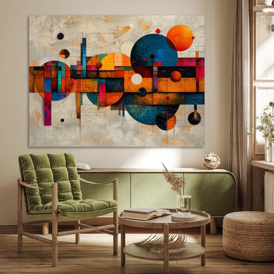 Affiche 160x120 cm - Art - Coloré - Moderne - Formes - Posters - Décoration chambre - Décoration murale salon - Décoration murale chambre XXL