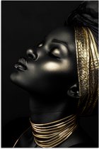 Affiche 40x60 cm - Femme - Or - Portrait - Moderne - Décoration murale Décoration murale - Posters - Chambre