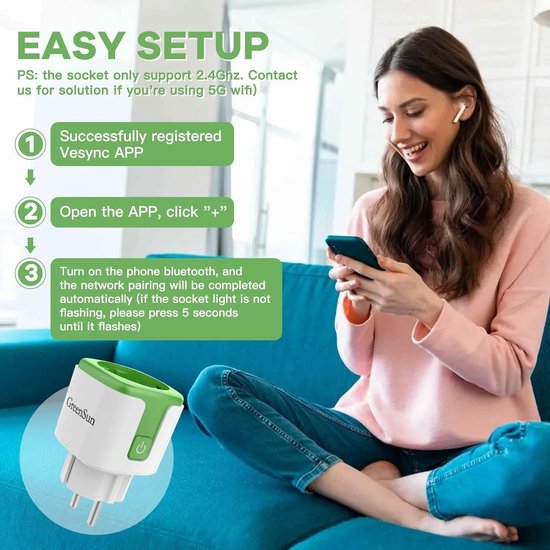 BSEED Slimme Zigbee-stopcontact met energieverbruiksmeting, slimme inbouwstopcontact met energiemeter, EU-stopcontact 16Amp Stopcontactfunctietoets Wit 86mm (Tuya ZigBee-hub vereist