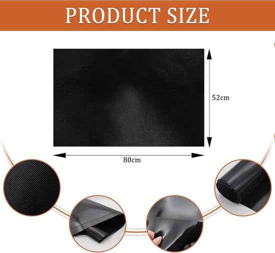 BEELUKY Inductiemat, 80 x 52 cm, siliconen multifunctioneel, herbruikbaar, antislip en krasbestendig, voor inductiekookplaten (wit