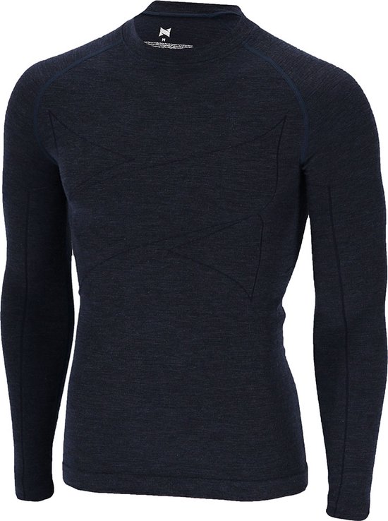 Xtreme Thermoshirt Heren Merino Wol Navy Melange Maat XL bol