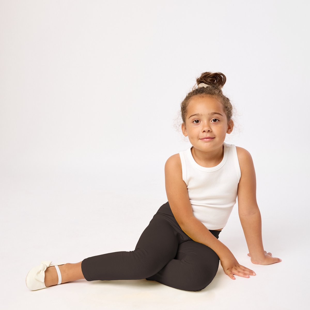 Merry Style MS-MS10-131-LE Meisjes Leggings - Sport - Vrijetijdsbroek - Lang- Viscose - Sporbroek - Yogabroek - Bruin - 134