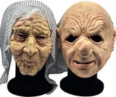 Masque Abraham et Sara - masque papy et mamie - masque vieil homme et vieille femme - Masque couple homme et femme