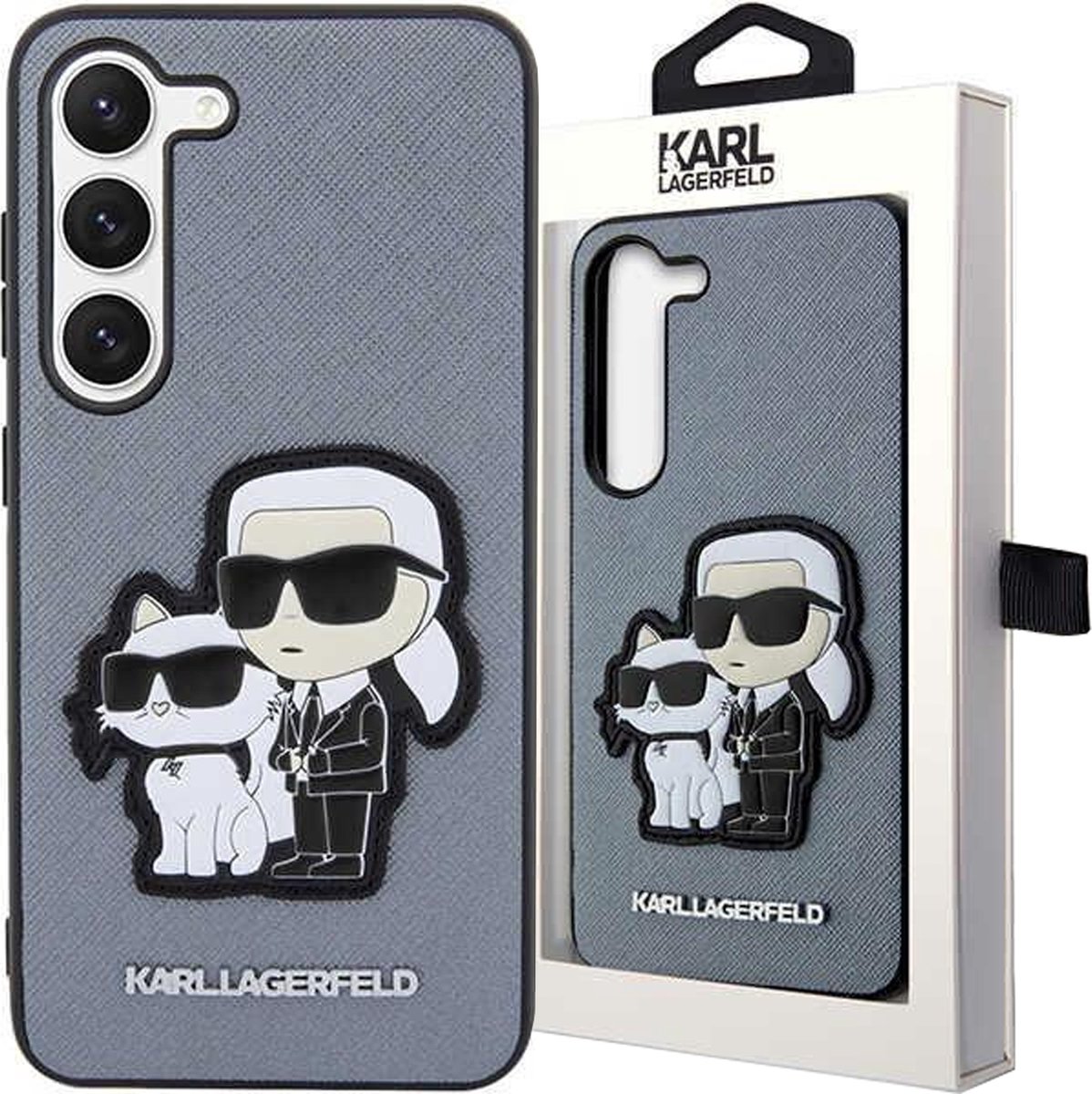 Karl - Lagerfeld - KLHCS23SSANKCPG S23 S911 hardcase koffer - grijs Saffiano Karl&Choupette