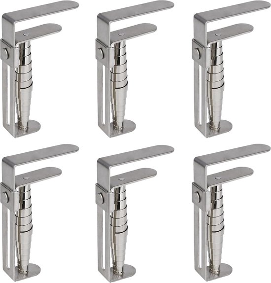 6 Pinces à Nappe En Acier Inoxydable 5x4cm - Anti-Vent Pour Tables Jardin, Fêtes Et Restaurants