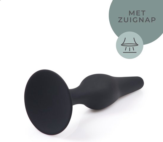 Ensemble de plug anal - Set de 4 plug anal de Luxe pour femmes et hommes -  Siliconen Zwart
