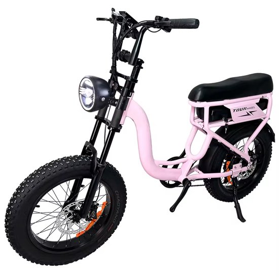 Elektrische Fatbike | E-bike | 250W Motor | 20 Inch | 7 Versnellingen | Roze | 25km/h