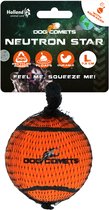 Dog Comets Neutron Star - Hondenbal met pieper - Ø 7,5 cm - Hondenspeelgoed - Tennisbal - Stuiterende tennisbal - Oranje - 1 stuk