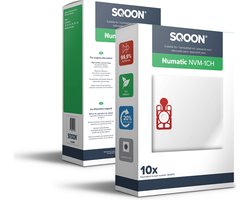 SQOON® - Stofzuigerzakken geschikt voor Numatic Henry, Hetty, James en PPR-240 | NVM 1CH | Model 604015 - 10 stuks