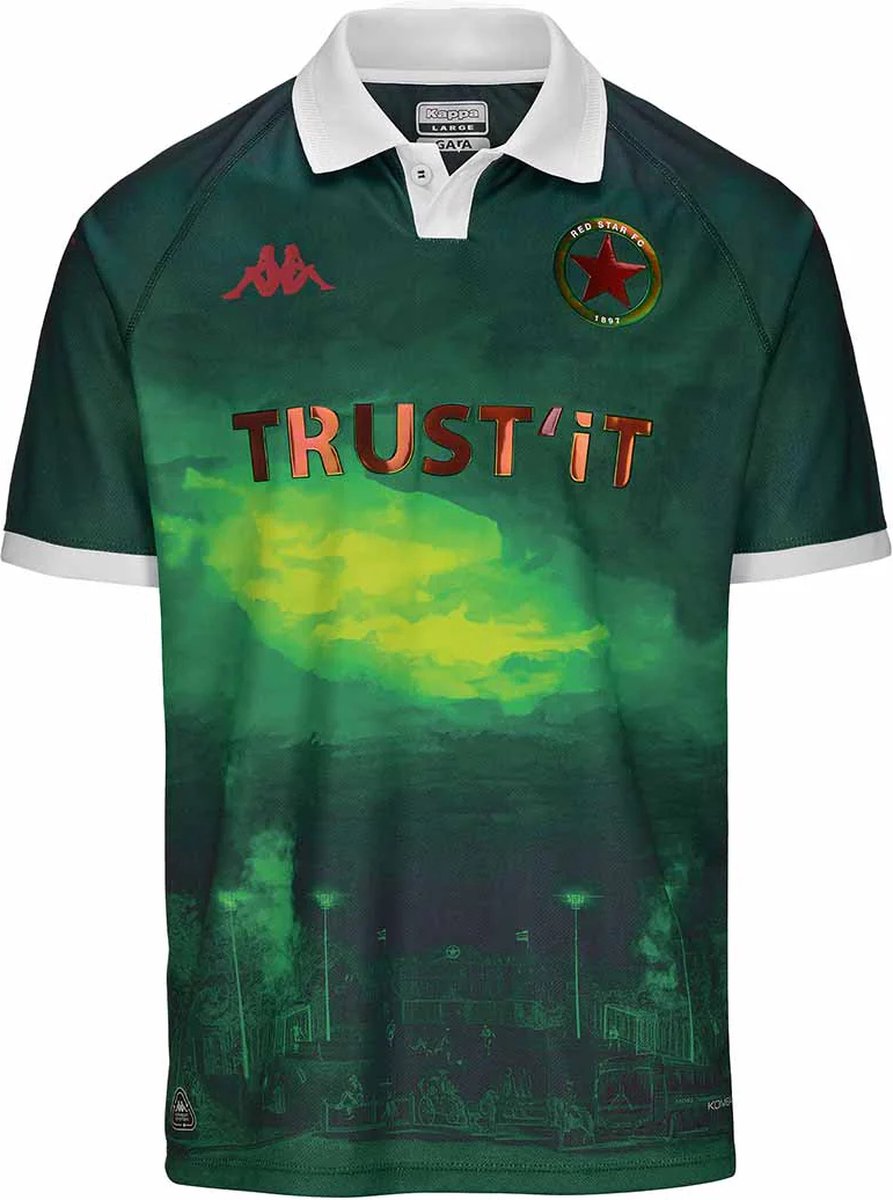 Red Star FC Shirt - Voetbalshirt Frankrijk - Voetbalshirt Red Star FC - Groen Shirt 2025 - Maat S - Frans Voetbalshirt - Unieke Voetbalshirts - Voetbal - Globalsoccershop