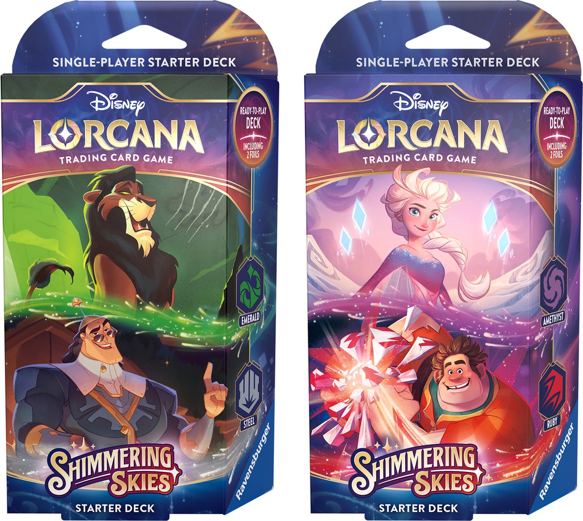 Disney Lorcana TCG - Shimmering Skies - Starter Deck Display (8 Decks)