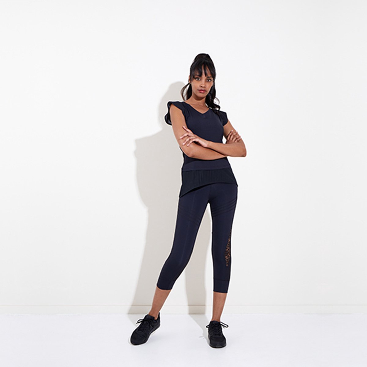 Evou 3/4 legging Frida - Black Edition - maat S