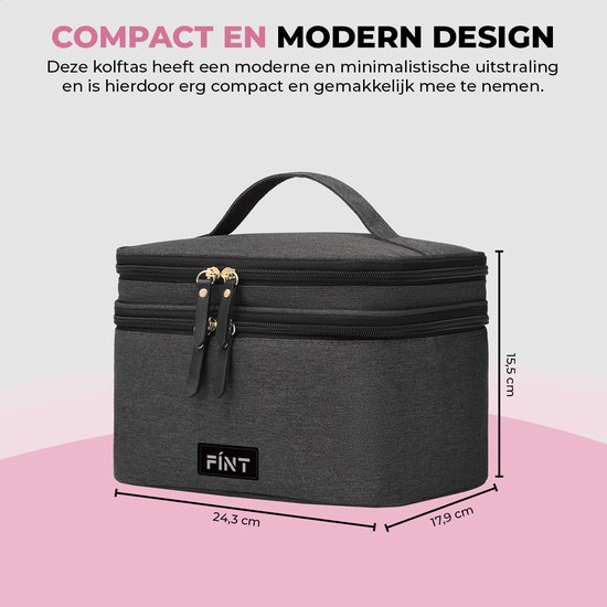 FÍNT® Luxe Koeltas - Voor Onderweg - Kolftas - Opbergruimte Borstkolf en Toebehoren - Moedermelk tot 12 uur Koel - Koeltassen Moedermelk - Zwart van FÍNT — afbeelding 5