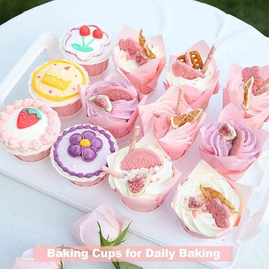 1000 stuks Muffin Cup Non-stick Cupcake Liners Wegwerp Dessert Bakbekers voor Bruiloft Verjaardagsfeestjes kopen vanaf een prijs van 6.72