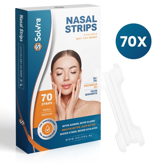 Foto: Anti snurk neusstrips neuspleisters 70 stuks neusspreider neuspleister medium large transparant huidvriendelijk goede nachtrust ideaal bij slapen sporten verkoudheid en allergie n incl e book met slaaptips