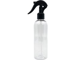 BIOHY Spuitfles (transparant) met pomphulpstuk 250 ml (individueel)| Chemisch bestendige pompverstuiver voor reinigingsmiddelen, olie en meer