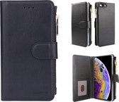 Xssive Wallet Book Case met Ritsvak voor Apple iPhone 7 / iPhone 8 /iPhone SE(2020) - Book Case - Zwart