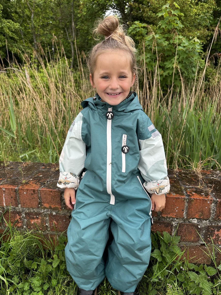 Ducksday Regenpak – Regenoverall – Waterdicht & Ademend – PFAS-vrij – Gerecycled Polyester – Maat 104/110 – Breeze