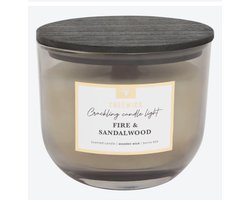 foto van Knetterkaars Fire Sandelwood, Treewick knetterkaars, Geur kaars, Kaars, Knetterkaars, Theewick