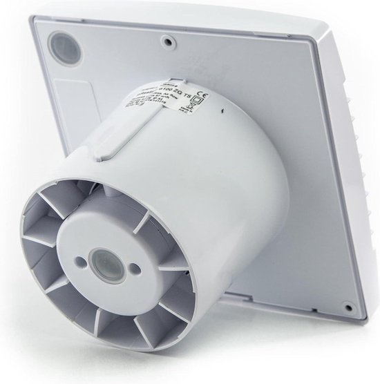 MKK ventilator 120 mm 12 cm van kunststof in wit voor de keuken, badkamer toilet enz. in standaard uitvoering