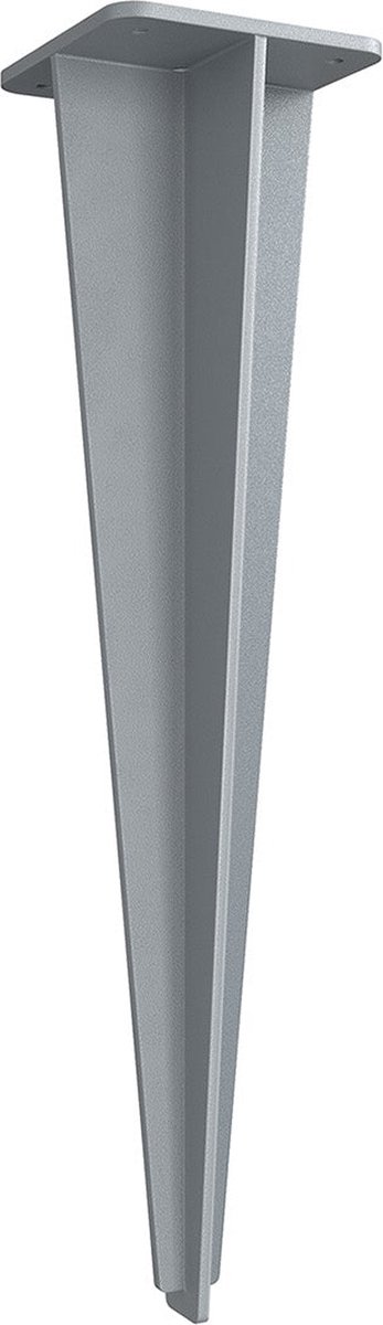Goedkoopste Grijze metalen grondankerset - Stake Kit - Heavy Duty - Roestbestendig - Eenvoudige installatie - 9cm x 9cm x 46cm