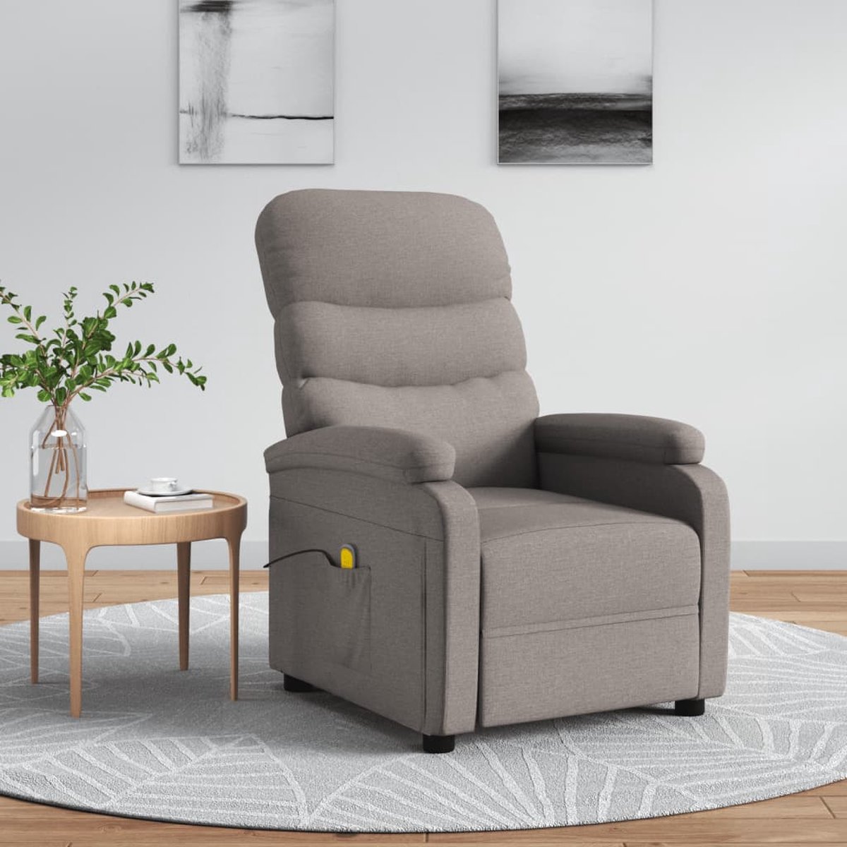 Massagestoel Relaxfauteuil Elektrisch Taupe - afbeelding 2