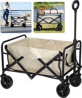 Bol.com Bolderkar - Strandkar met Wielen - Bolderwagen - Opvouwbare Outdoor Transportkar voor Stranduitjes - Handige Strandwagen... aanbieding