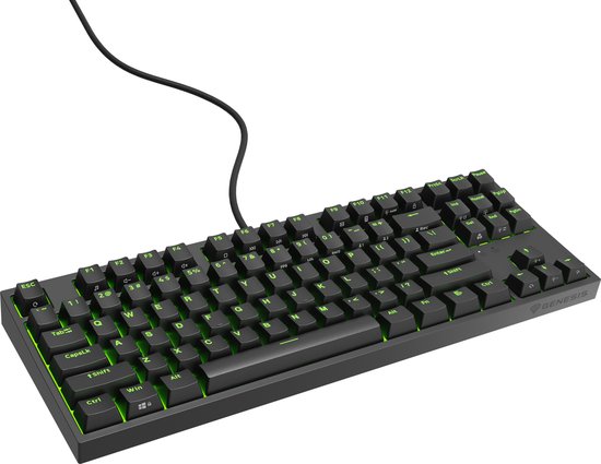 GENESIS - Thor 404 - NKG-2069 - TKL toetsenbord - Gamen - USB - QWERTY US - International - Zwart - RGB - Gateron Yellow Pro