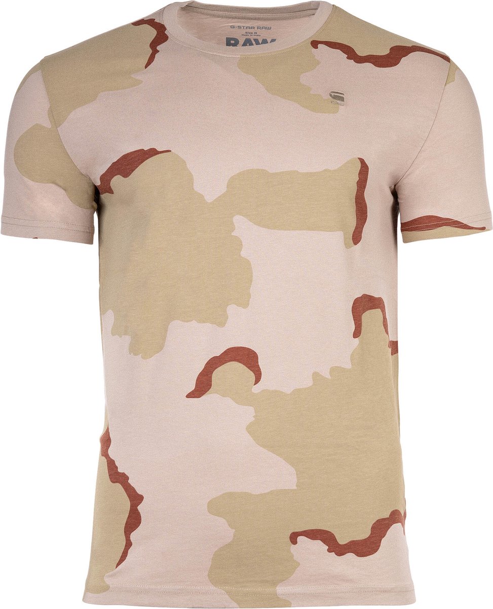 G-Star r t Heren T-shirts Dk Brick Desert Camo