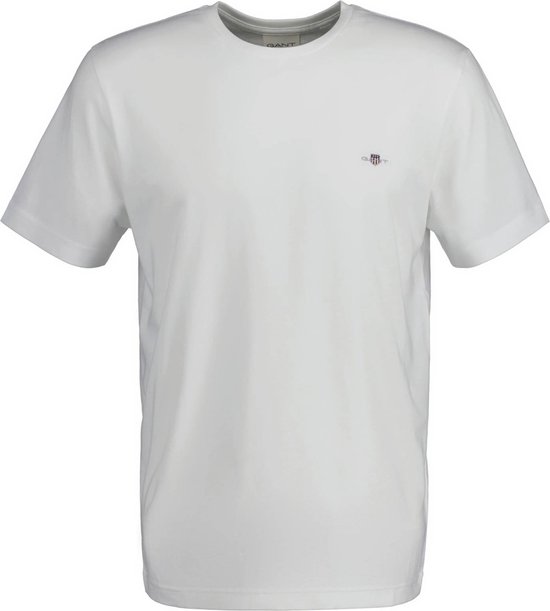 GANT Chemise col rond logo bouclier blanc - 4XL
