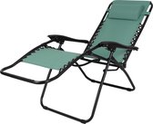 Bol.com Relaxstoel - 5 Posities + Opklapbaar - Metaal - Textilene - Groen aanbieding