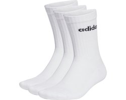adidas Sportswear Linear Gevoerde Sokken 3 Paar - Unisex - Wit- 43-45