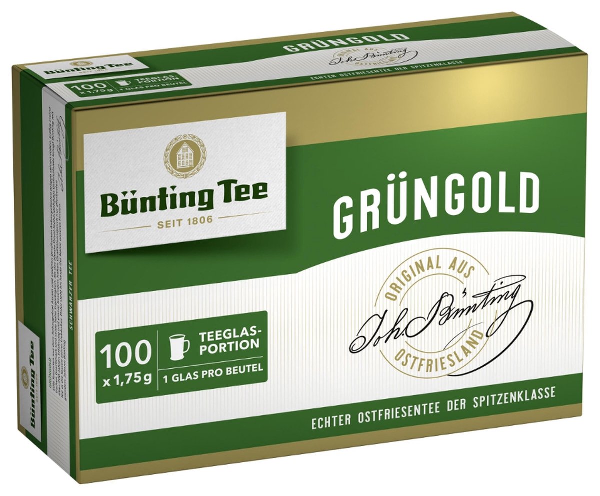 Bunting Thee Grungold Theebeutel Pak - 10x 100 stuks