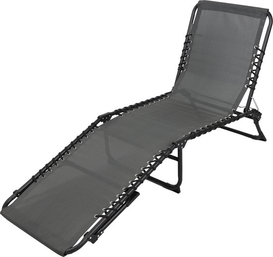 SET X 2 GRIJS STRANDSTOEL 187X56XH26/85CM van Merkloos — afbeelding 3