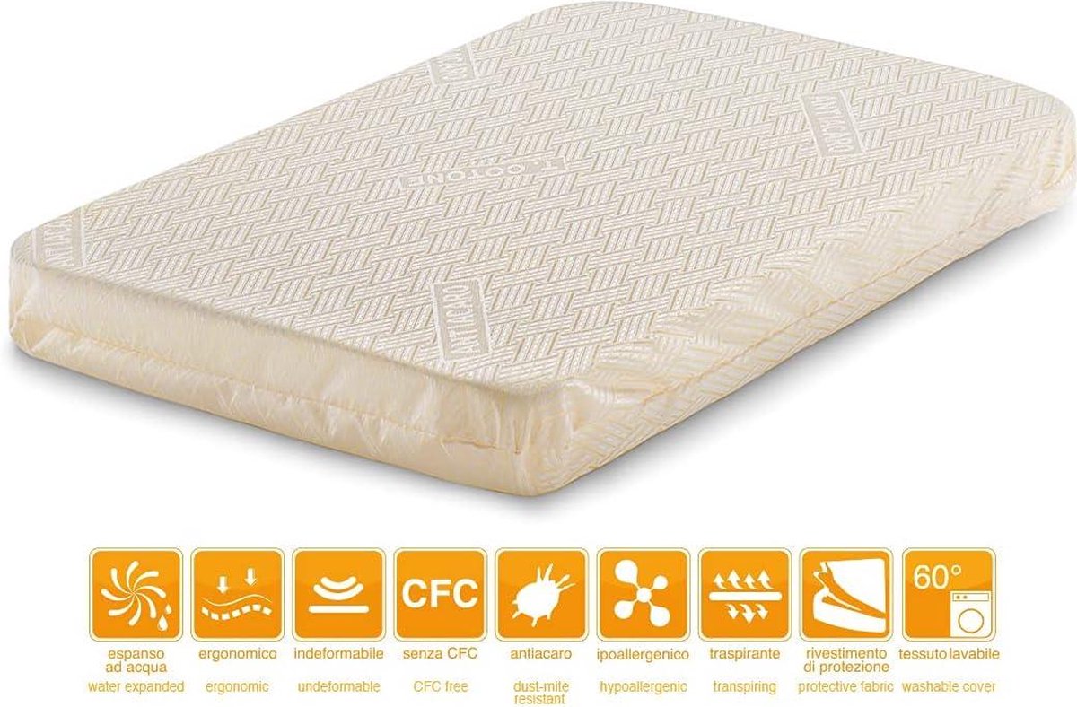Matelas Lit Enfant 82x50cm - Matelas Bébé Kinderkraft UNO Chicco Next2Me - Oeko-Tex Certified