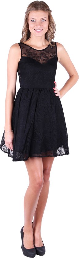 Zwarte kanten ballerina mini
