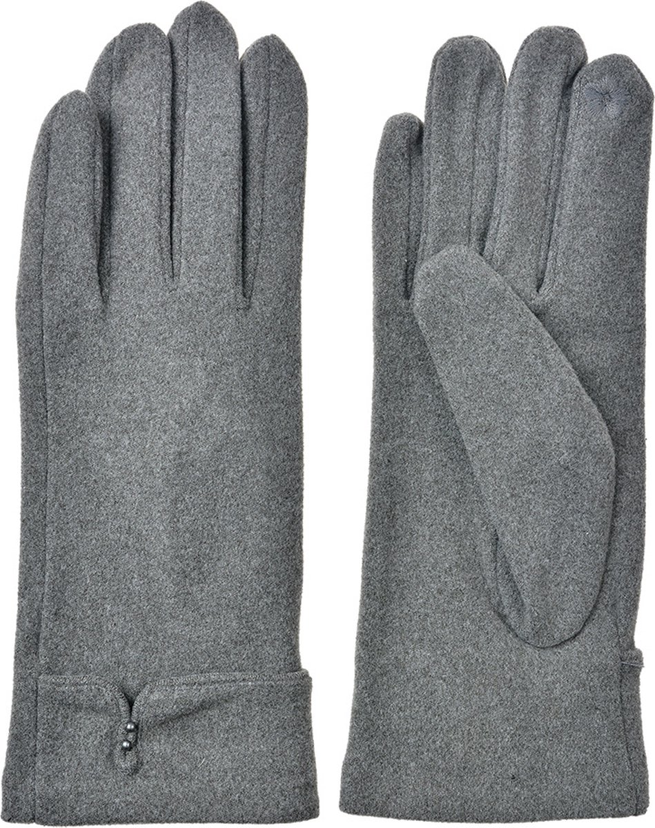 Clayre & Eef Handschoenen Winter 9x23 cm Grijs Polyester