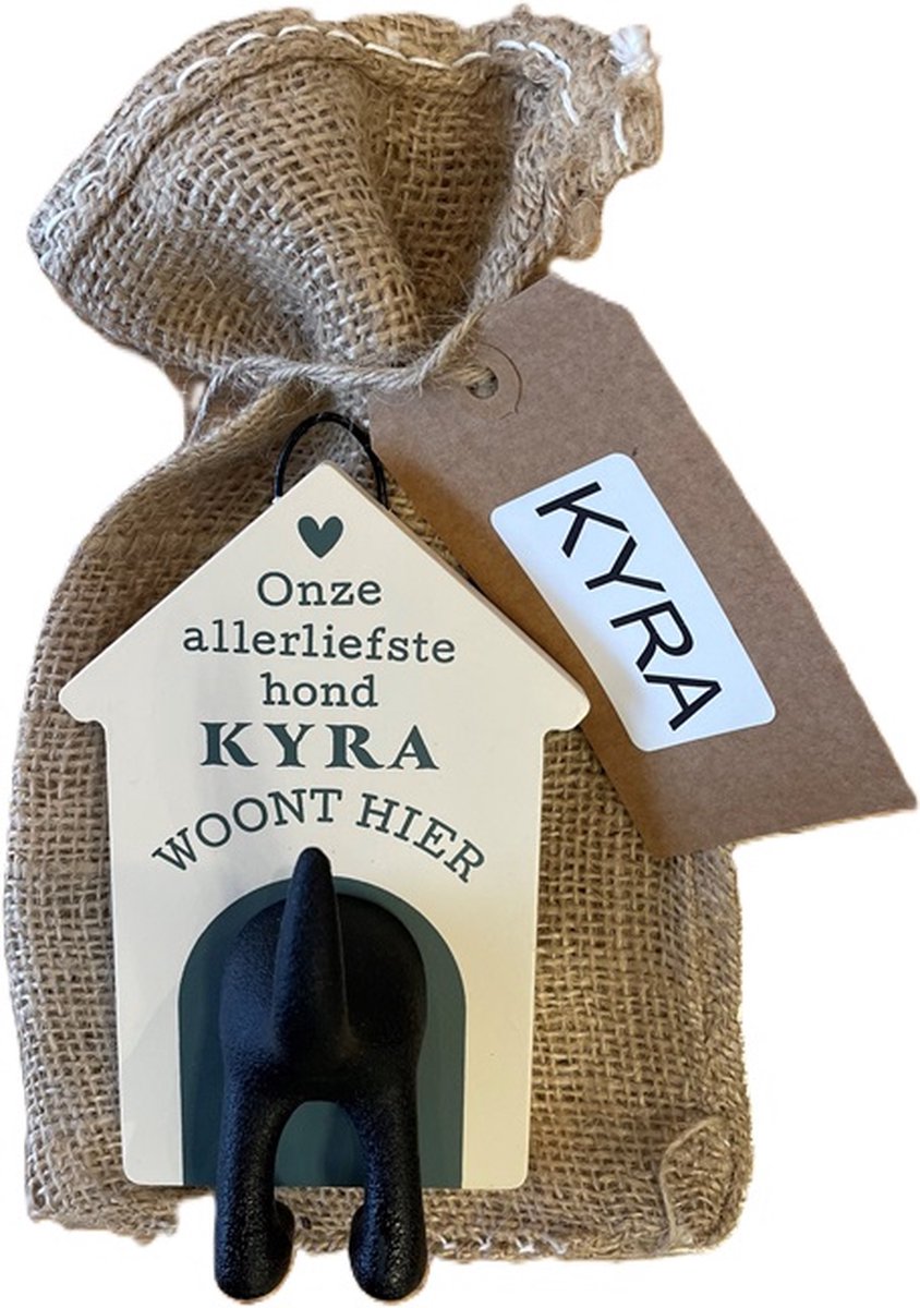 History& Heraldry Ltd Hondenriemhouder-Kyra-in leuk kado verpakking-15cmx10cm-woonaccessoires-hondengarderobe-kapstok voor honden-kado idee voor hondenbezitters-haak voor hondenriem creme