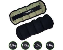 foto van Tunturi Enkelgewichten en Polsgewichten - Gewichten - 2 x 1,5kg - Grijs