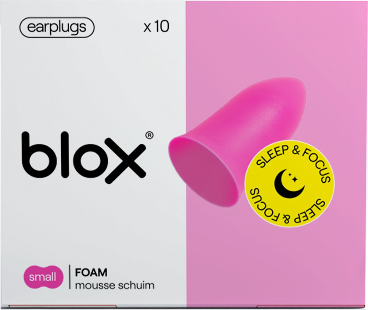 Goedkoopste BLOX Oordoppen Foam - Schuim - Small - Zeer hoog demping oordopjes - Slaap - Concentratie - Reizen - Roze - 33 dB SNR