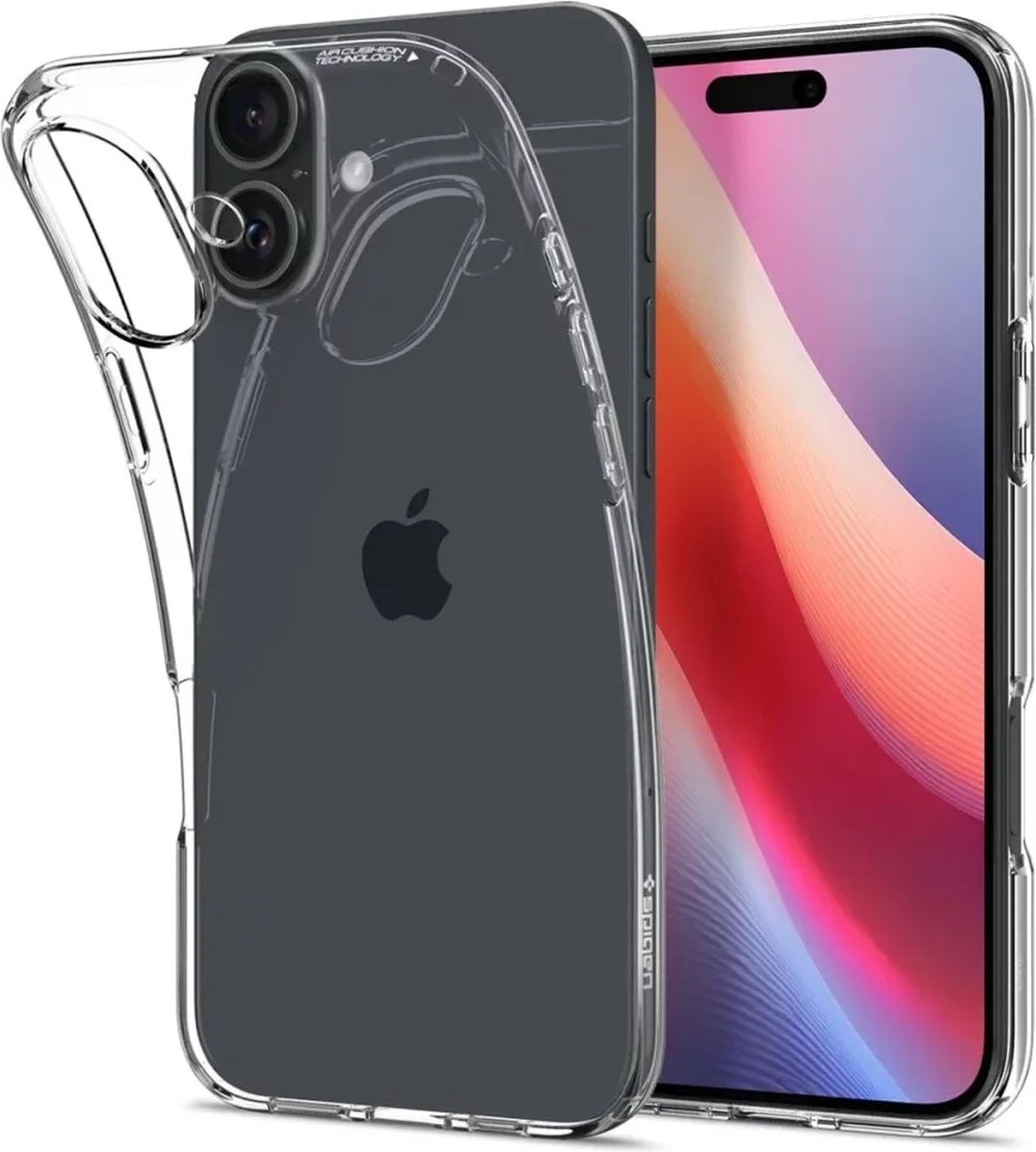 Spigen Geschikt voo Apple iPhone 16 - Liquid Crystal - Back Cover Hoesje - Transparant