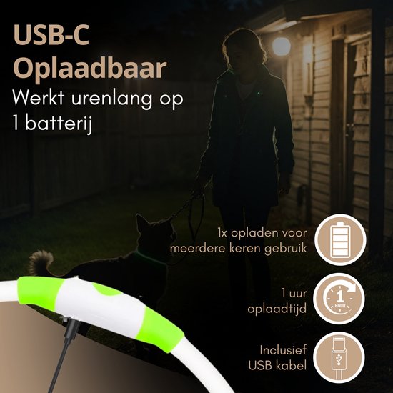 Collier pour chien LED lumineux - Siècle des Lumières de laisse pour chien rechargeable - Colliers d'éclairage pour chien lumineux - Taille unique - Rose