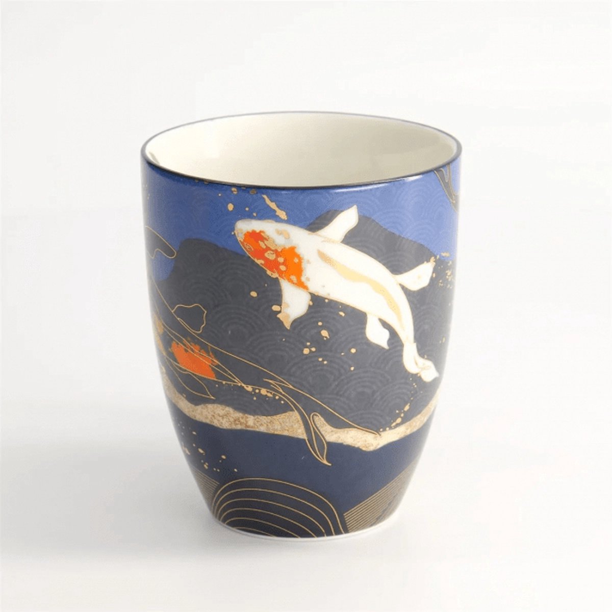 Tokyo Design Studio Goudvis Blauwe Beker in Geschenkdoos - Goldfish