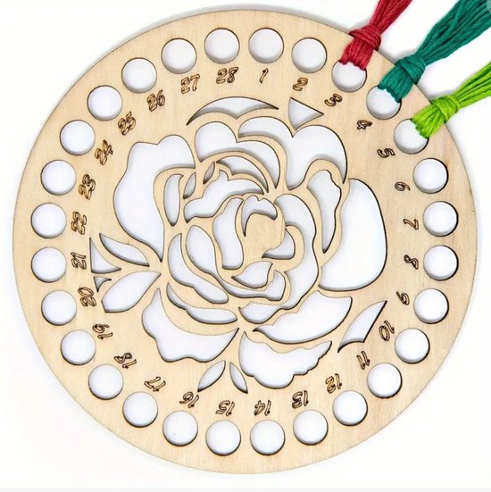 Houten Borduurmal - Rozen - om borduurgaren in te sorteren