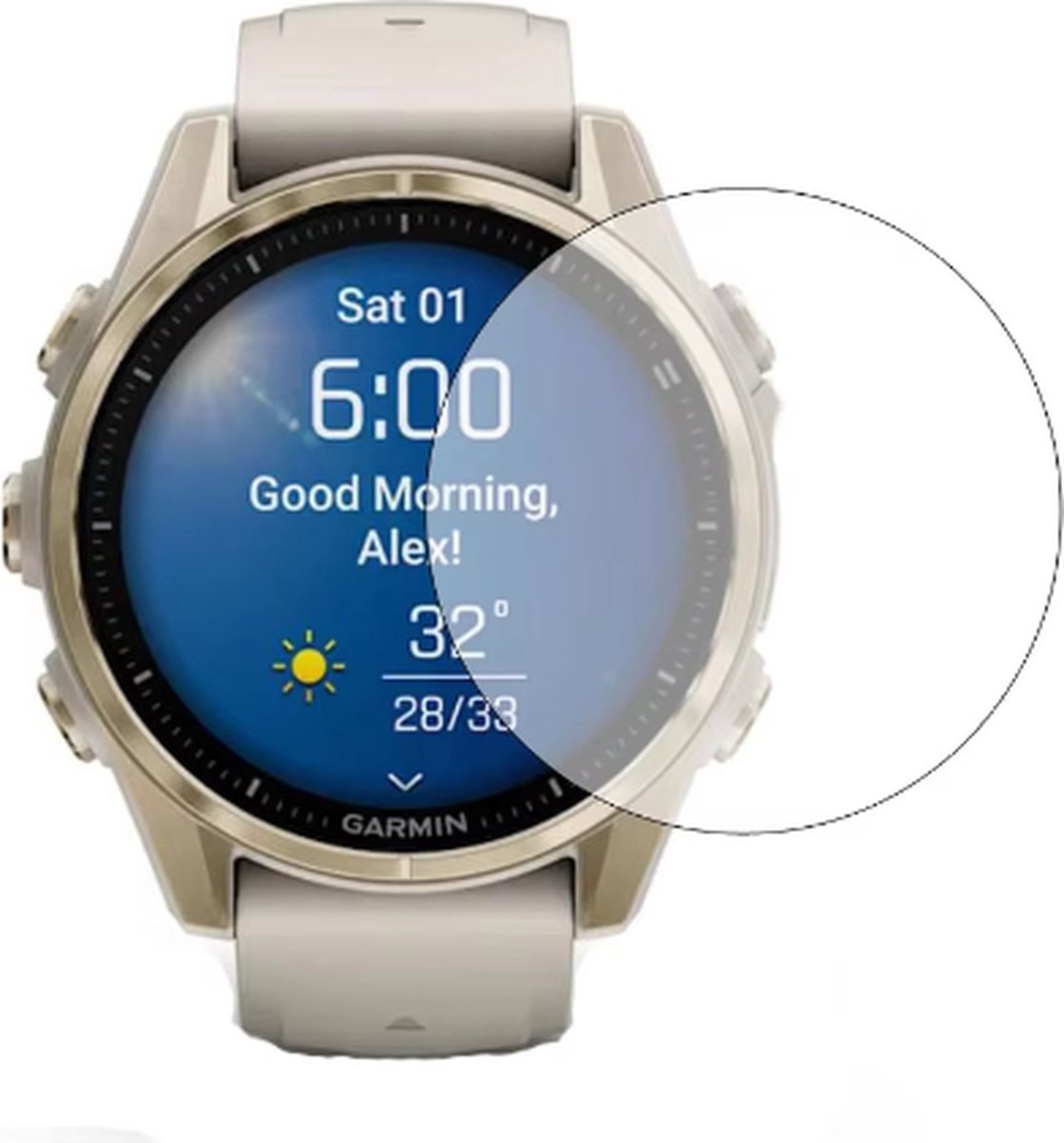 Strap-it Screen protector van gehard glas - geschikt voor Garmin Fenix 8 - 43mm