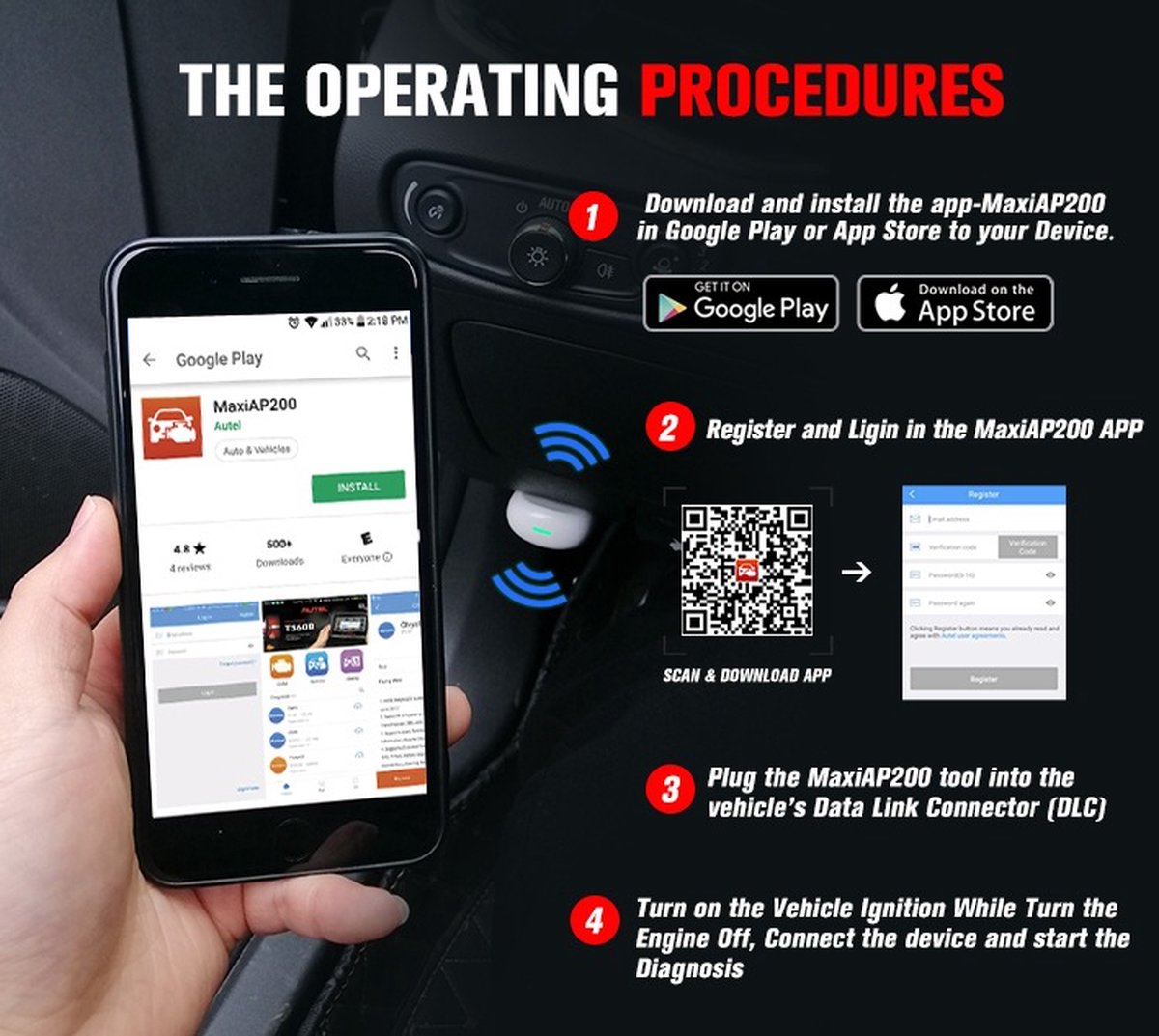 Autel MaxiAP AP200 - Diagnotische tool - Android/iOS - OBDII-functionaliteit thumbnail 4